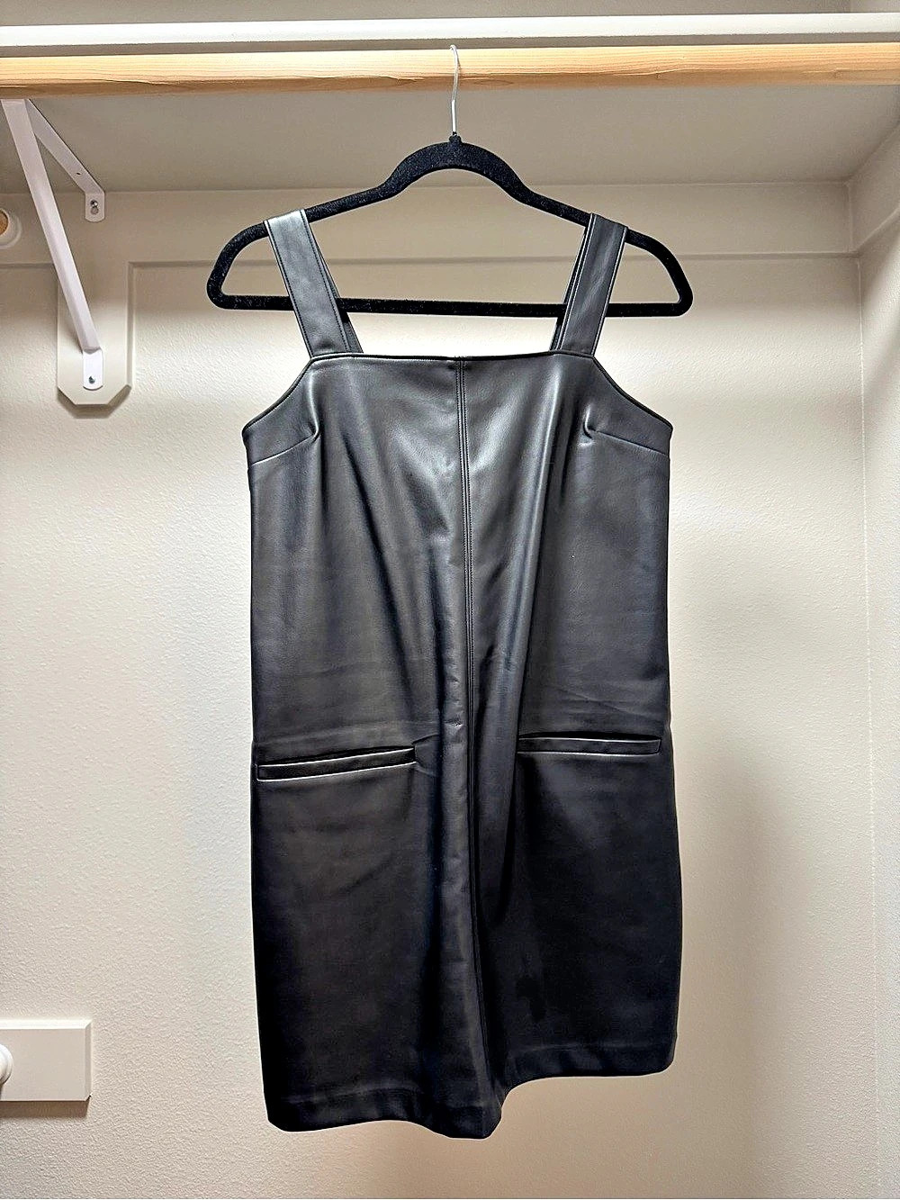 Abercrombie & Fitch Leather Square Neck Mini Dress